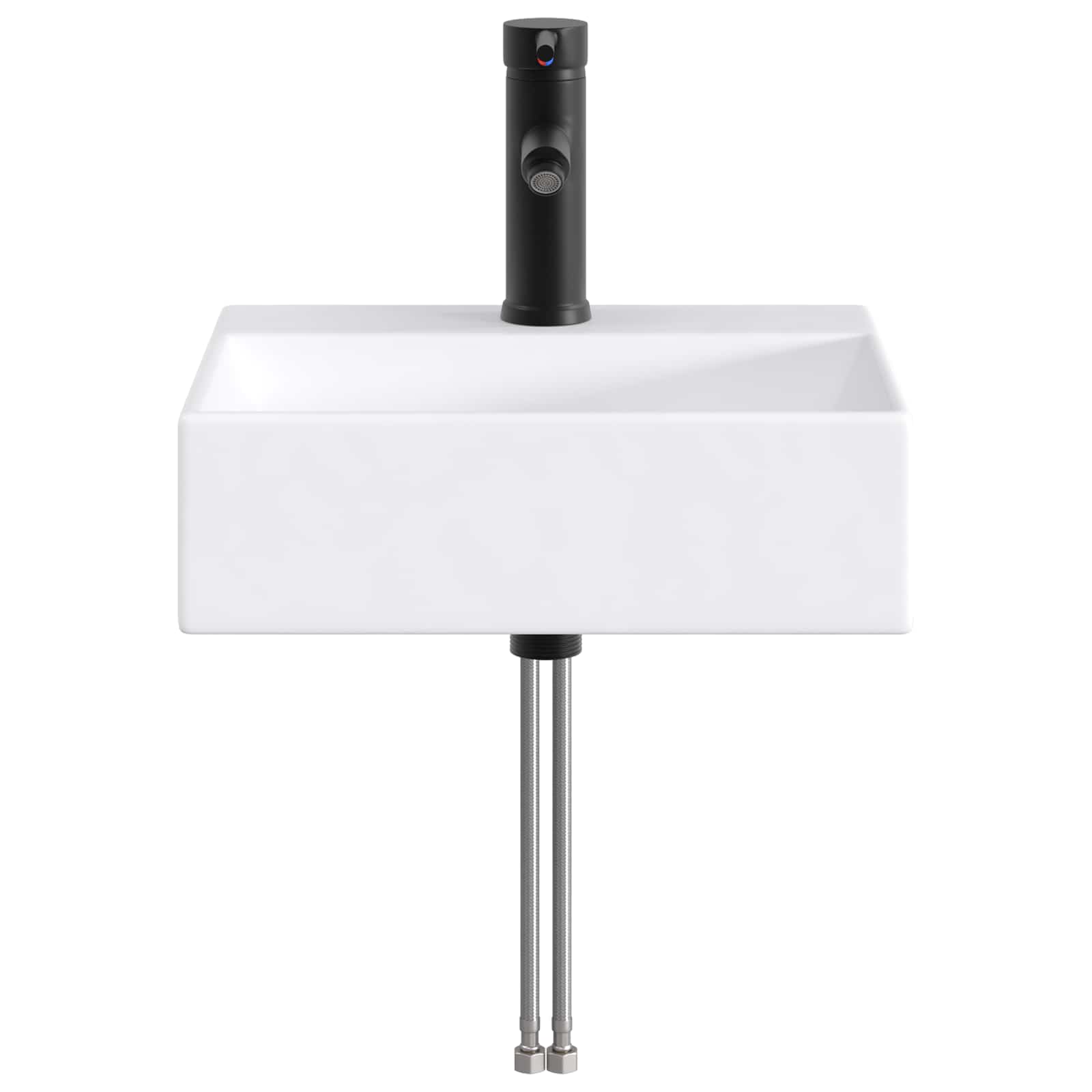 Lavabo da bagno Nero Opaco 39 x 30,5 x 12,5 cm Metallo | homemem39