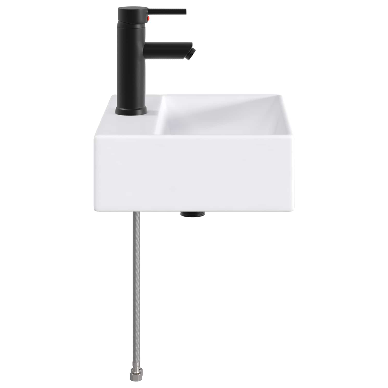 Lavabo da bagno Nero Opaco 39 x 30,5 x 12,5 cm Metallo | homemem39