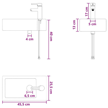 Lavabo da bagno Cromato 45,5 x 25,5 x 13 cm Metallo | homemem39