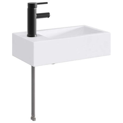 Lavabo da bagno Nero Opaco 45,5 x 25,5 x 13 cm Metallo | homemem39