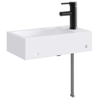 Lavabo da bagno Nero Opaco 45,5 x 25,5 x 13 cm Metallo | homemem39