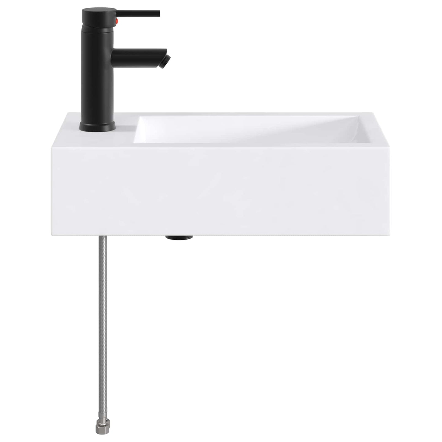Lavabo da bagno Nero Opaco 45,5 x 25,5 x 13 cm Metallo | homemem39
