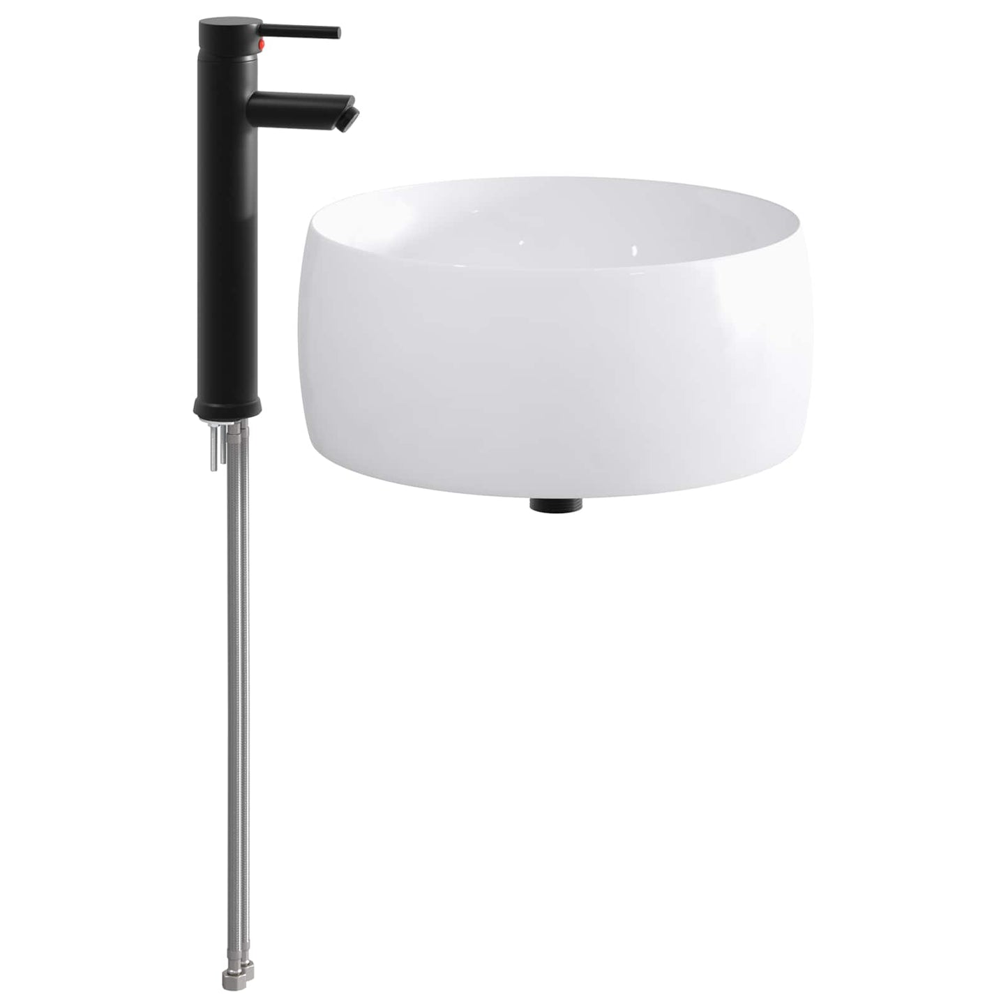 Lavabo da bagno Nero Opaco 38,5 x 38,5 x 16 cm Metallo | homemem39