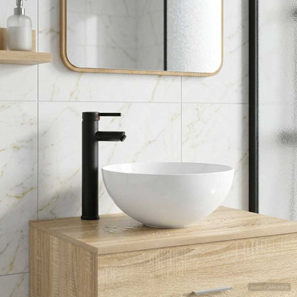 Lavabo da bagno Nero Opaco 35,5 x 35,5 x 14,5 cm Metallo