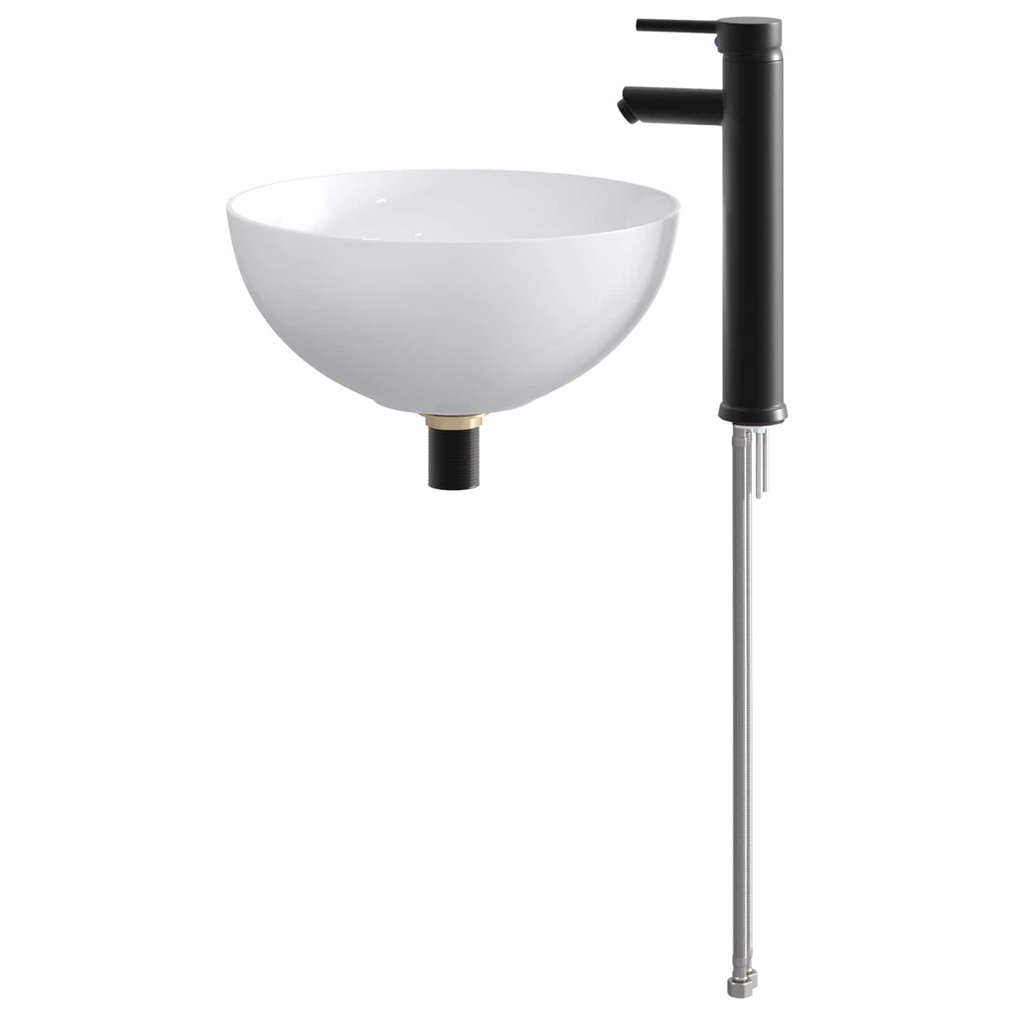 Lavabo da bagno Nero Opaco 35,5 x 35,5 x 14,5 cm Metallo