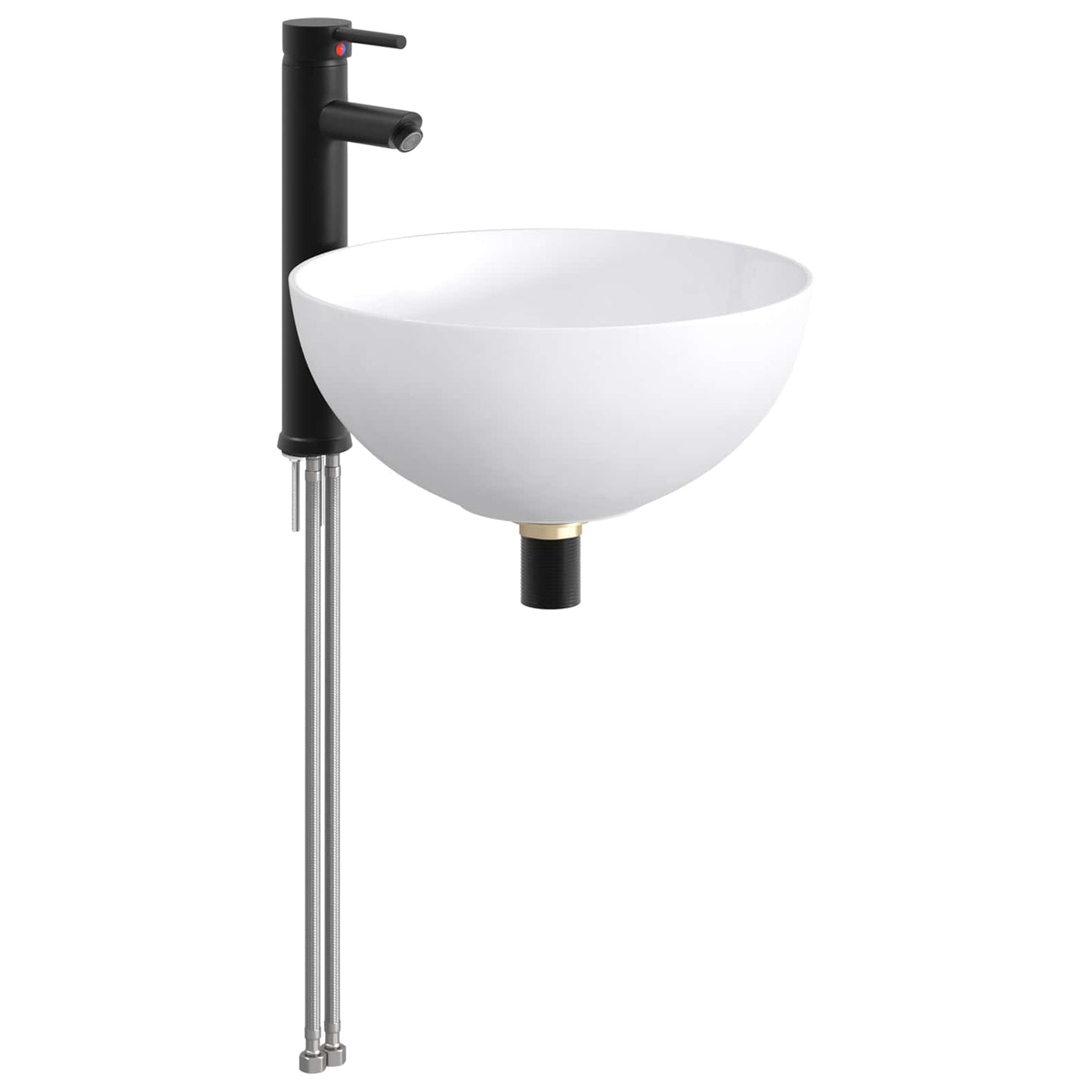Lavabo da bagno Nero Opaco 35,5 x 35,5 x 14,5 cm Metallo