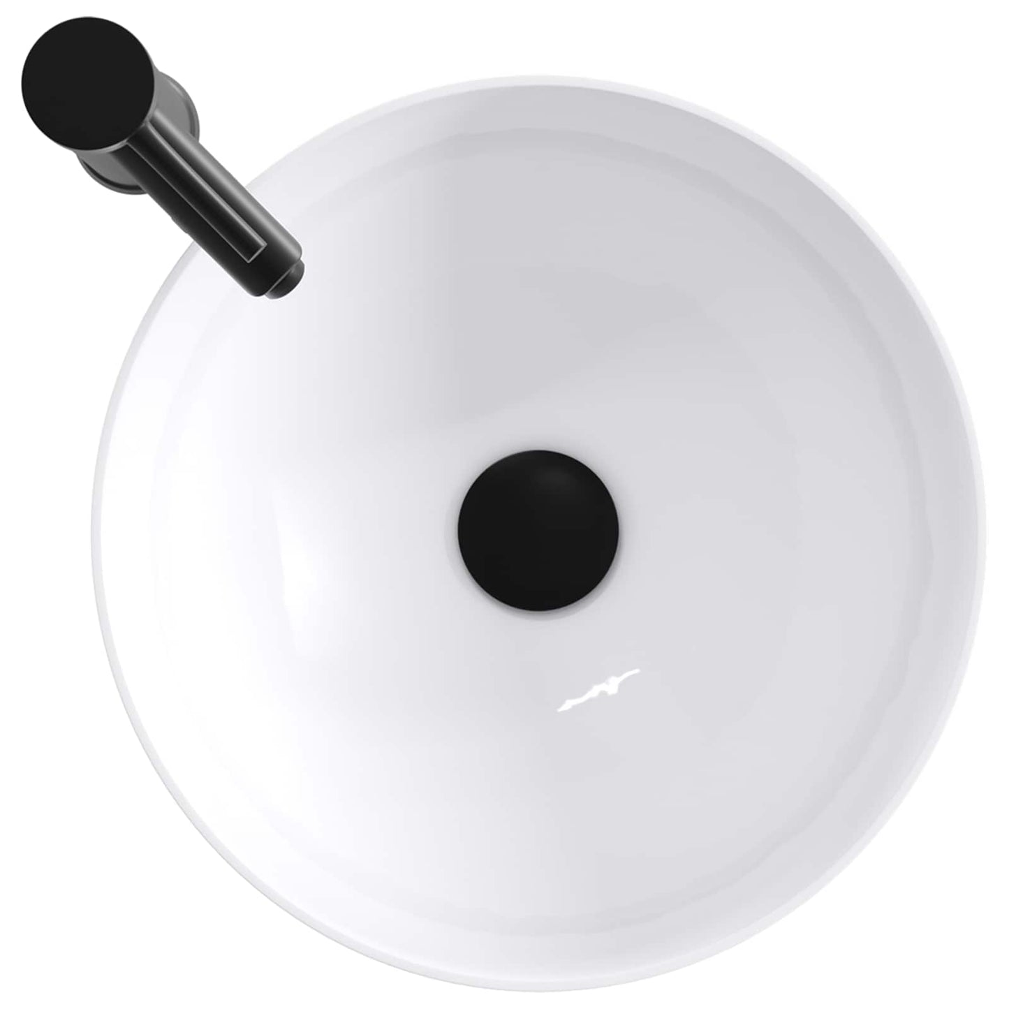 Lavabo da bagno Nero Opaco 35,5 x 35,5 x 14,5 cm Metallo