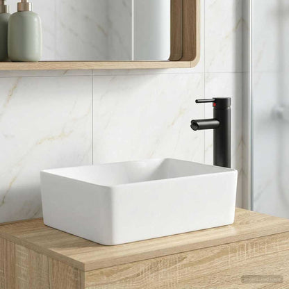 Lavabo da bagno Nero Opaco 40,5 x 30,5 x 13 cm Metallo | homemem39