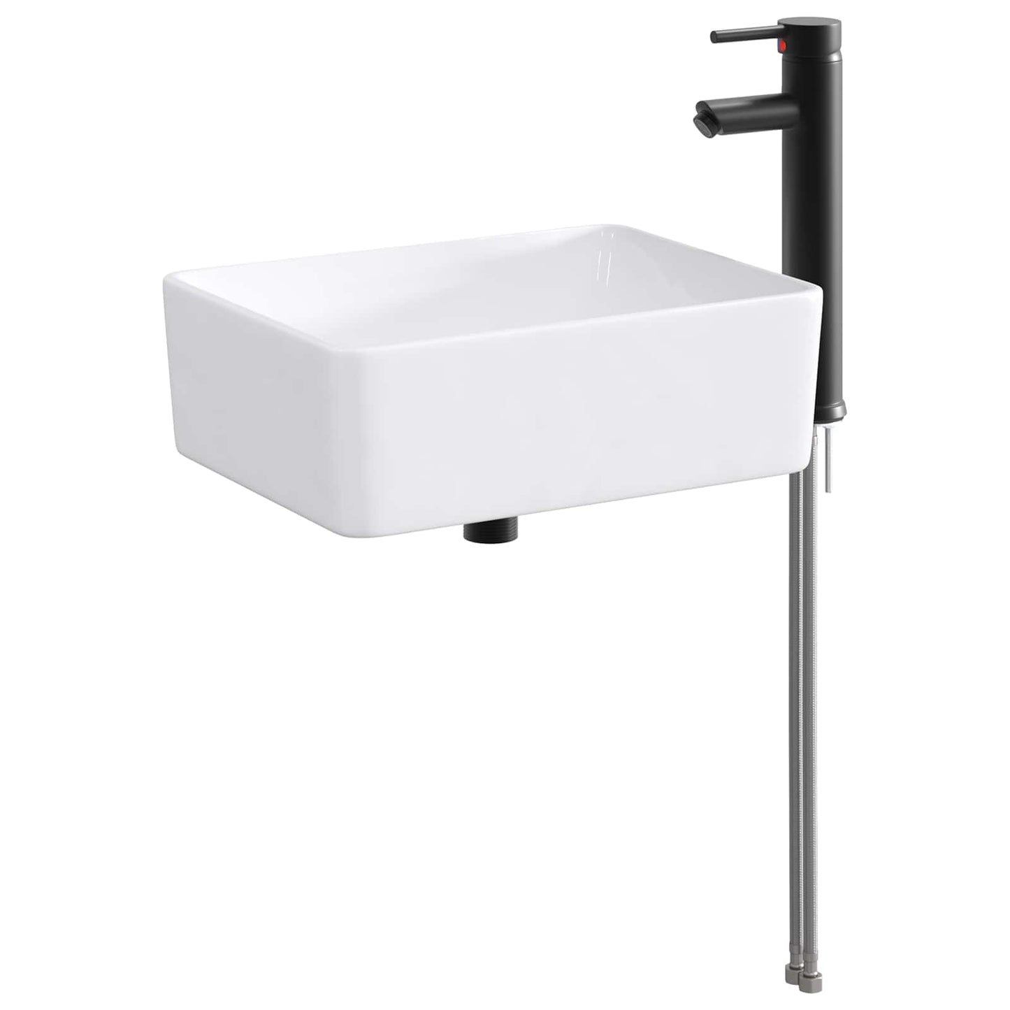 Lavabo da bagno Nero Opaco 40,5 x 30,5 x 13 cm Metallo | homemem39
