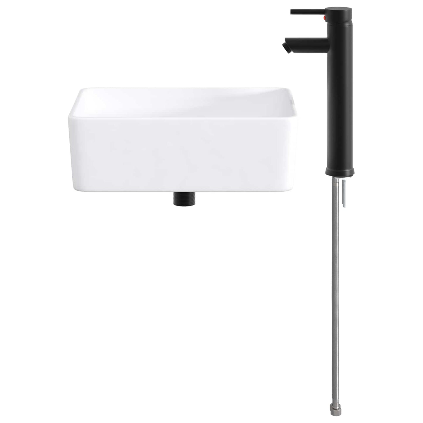 Lavabo da bagno Nero Opaco 40,5 x 30,5 x 13 cm Metallo | homemem39