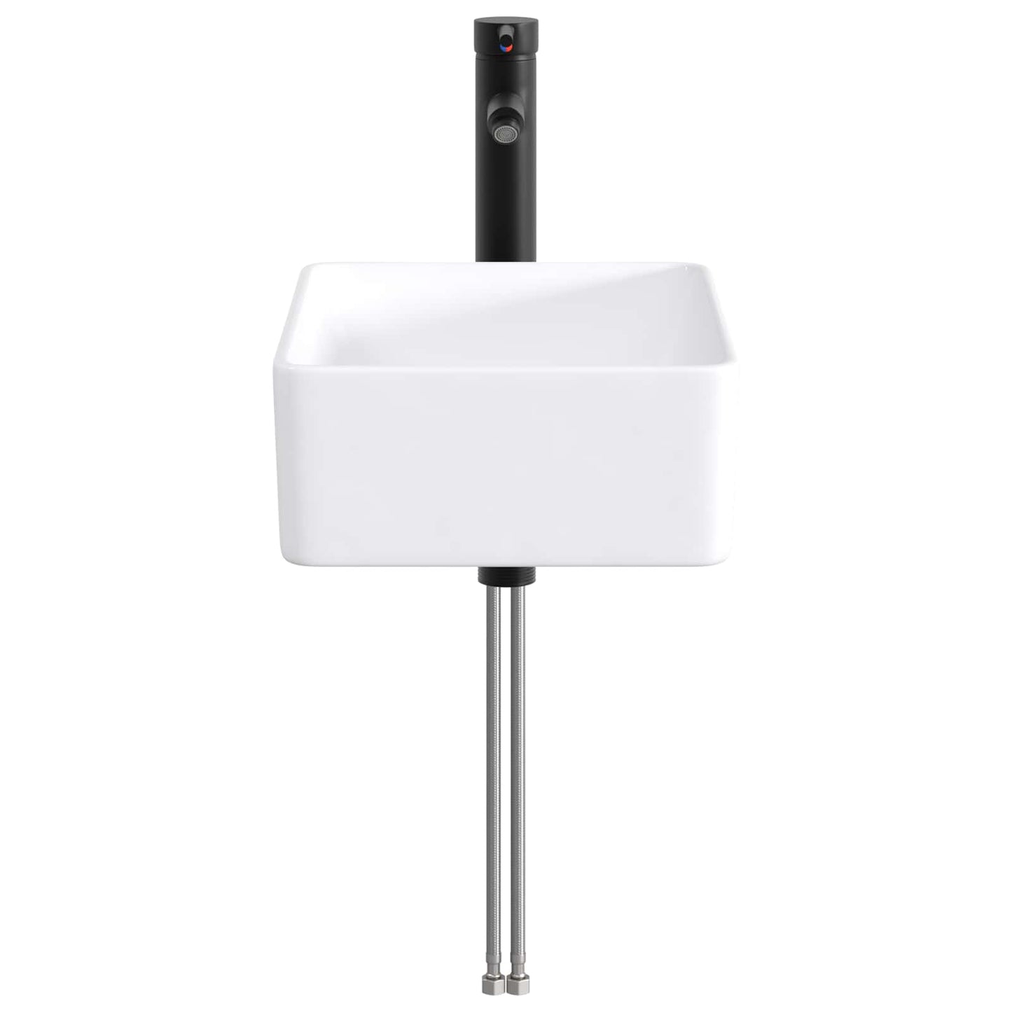 Lavabo da bagno Nero Opaco 40,5 x 30,5 x 13 cm Metallo | homemem39