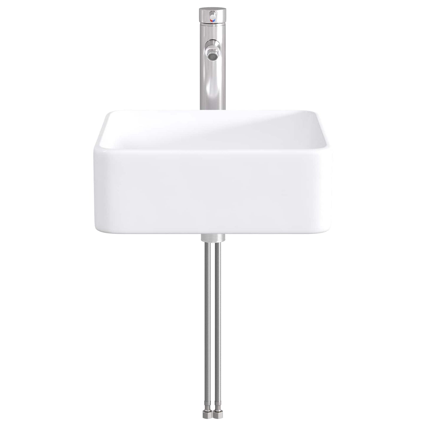 Lavabo da bagno Cromato 36,5 x 36,5 x 13 cm Metallo | homemem39