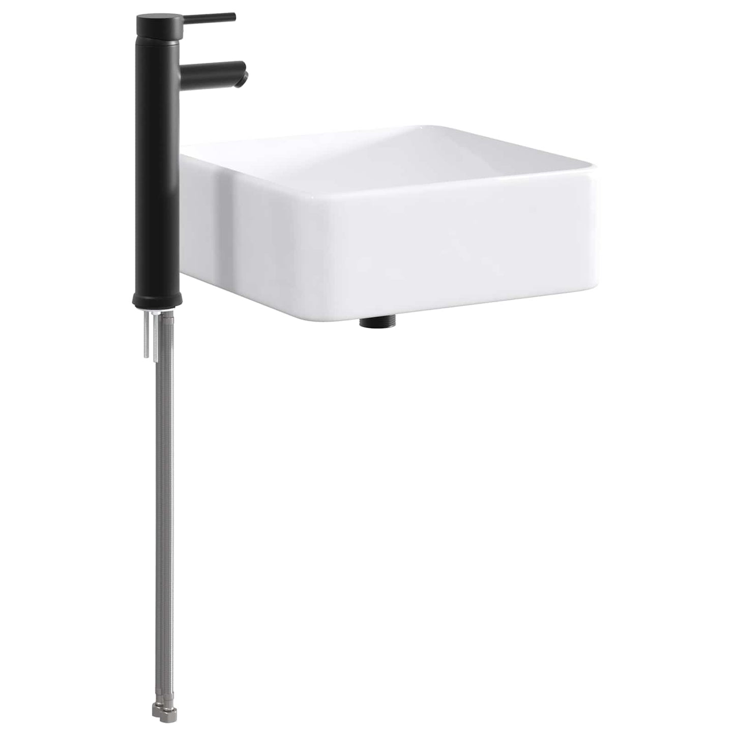 Lavabo da bagno Nero Opaco 36,5 x 36,5 x 13 cm Metallo | homemem39
