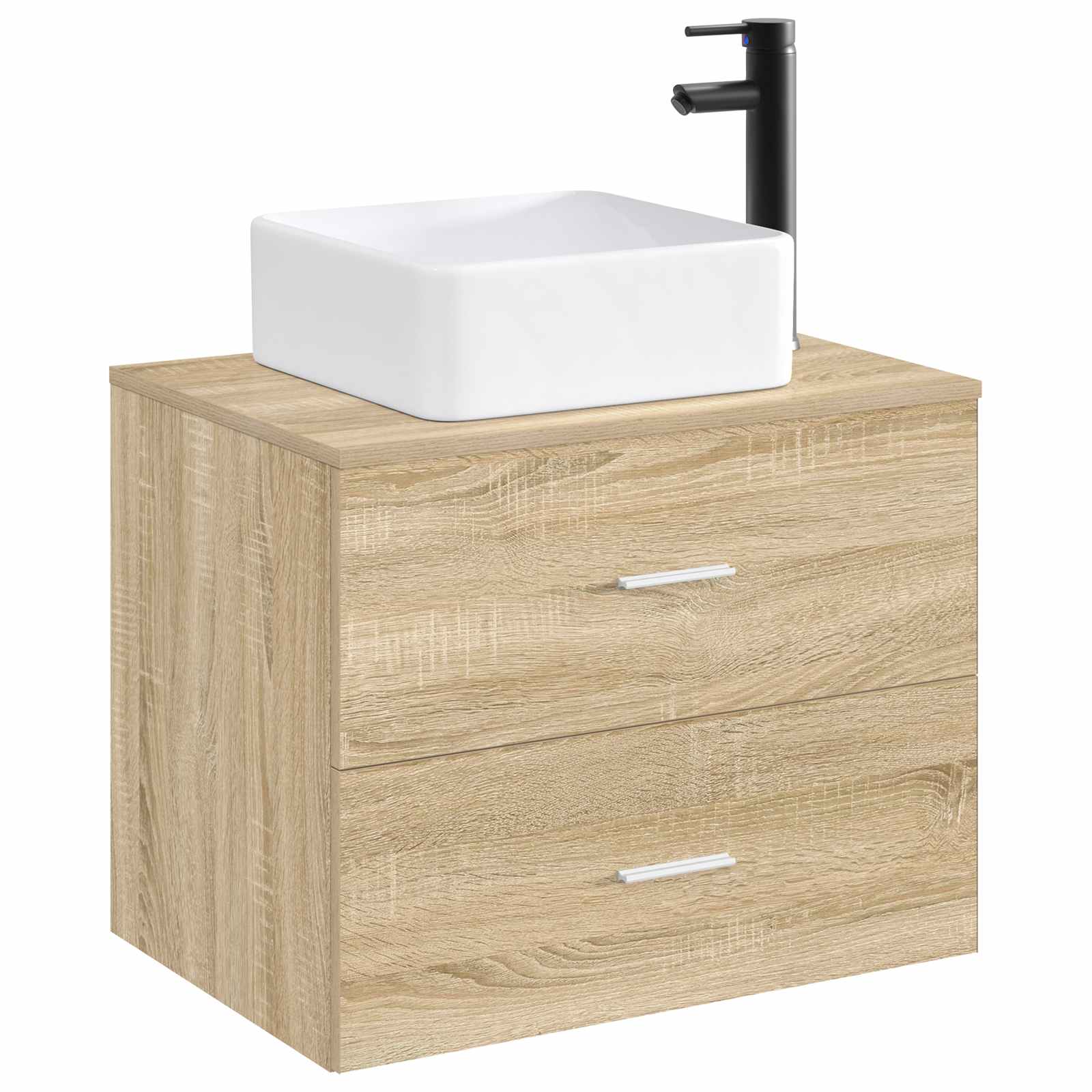 Lavabo da bagno Nero Opaco 36,5 x 36,5 x 13 cm Metallo | homemem39