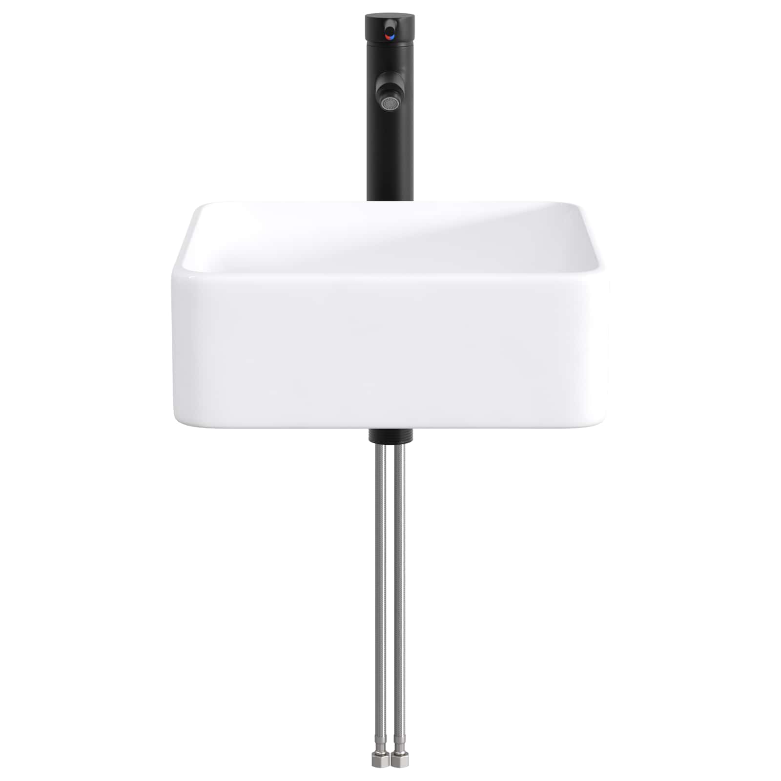 Lavabo da bagno Nero Opaco 36,5 x 36,5 x 13 cm Metallo | homemem39