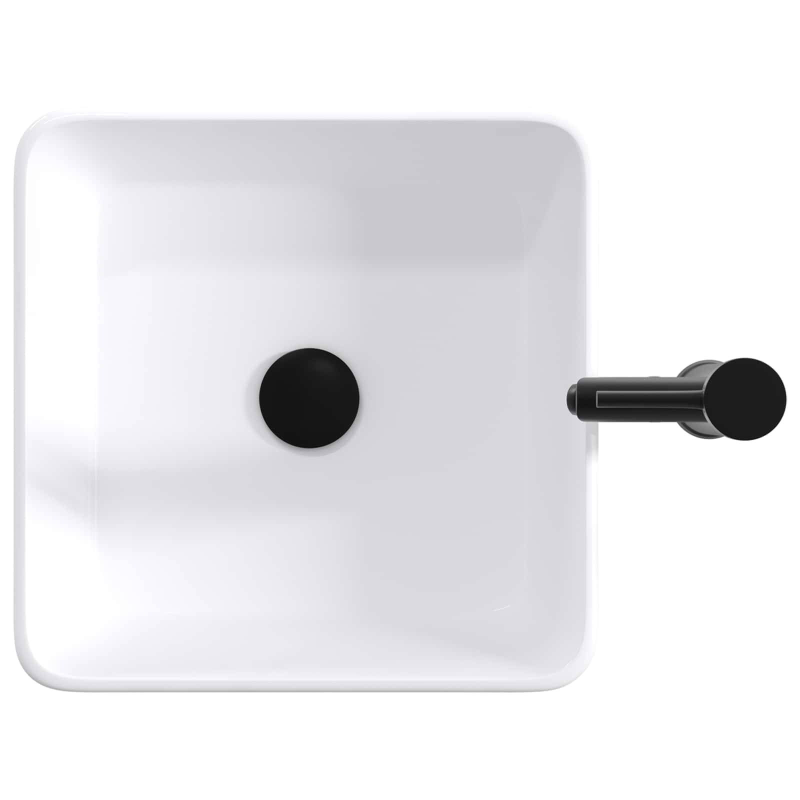 Lavabo da bagno Nero Opaco 36,5 x 36,5 x 13 cm Metallo | homemem39