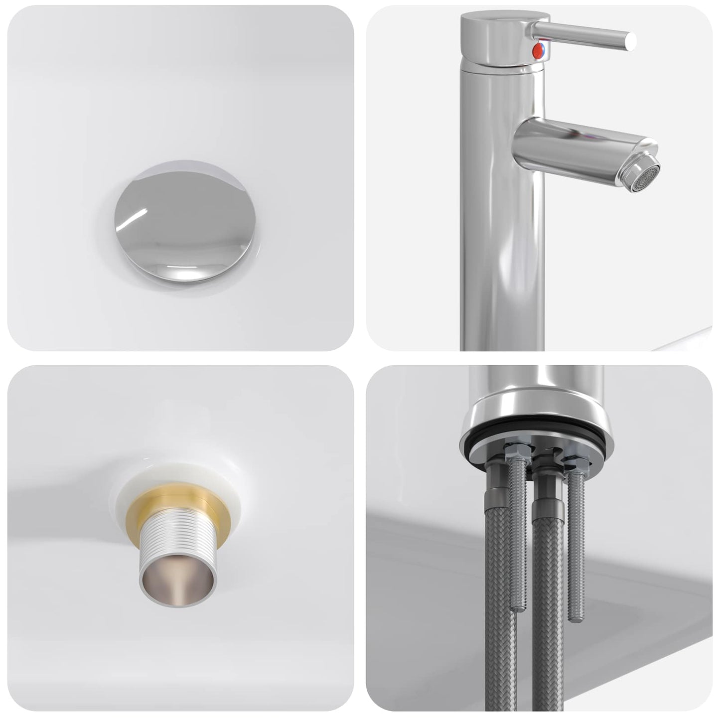 Lavabo da bagno Cromato 49 x 37 x 14 cm Metallo | homemem39