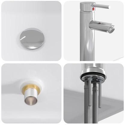 Lavabo da bagno Cromato 49 x 37 x 14 cm Metallo | homemem39