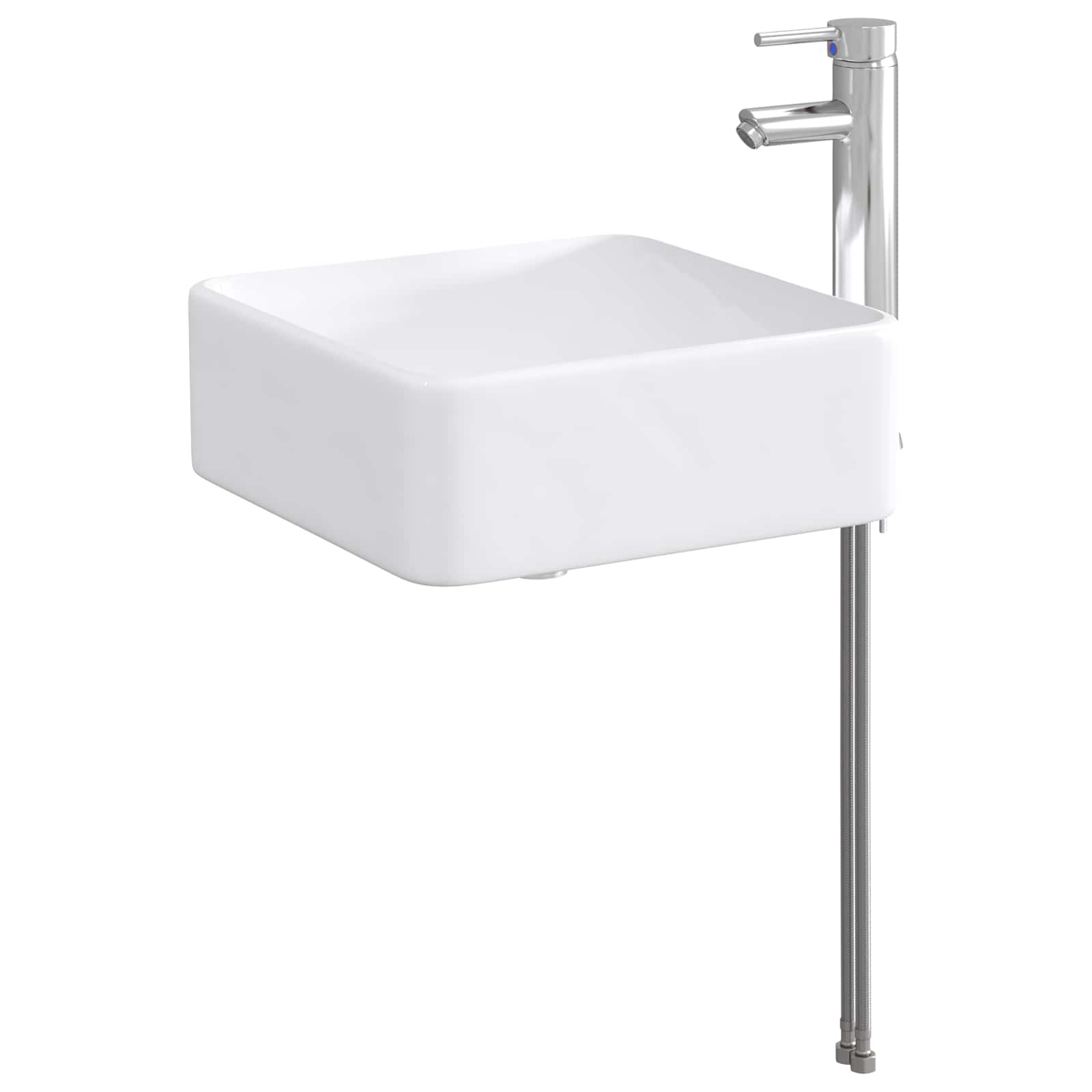 Lavabo da bagno Cromato 49 x 37 x 14 cm Metallo | homemem39