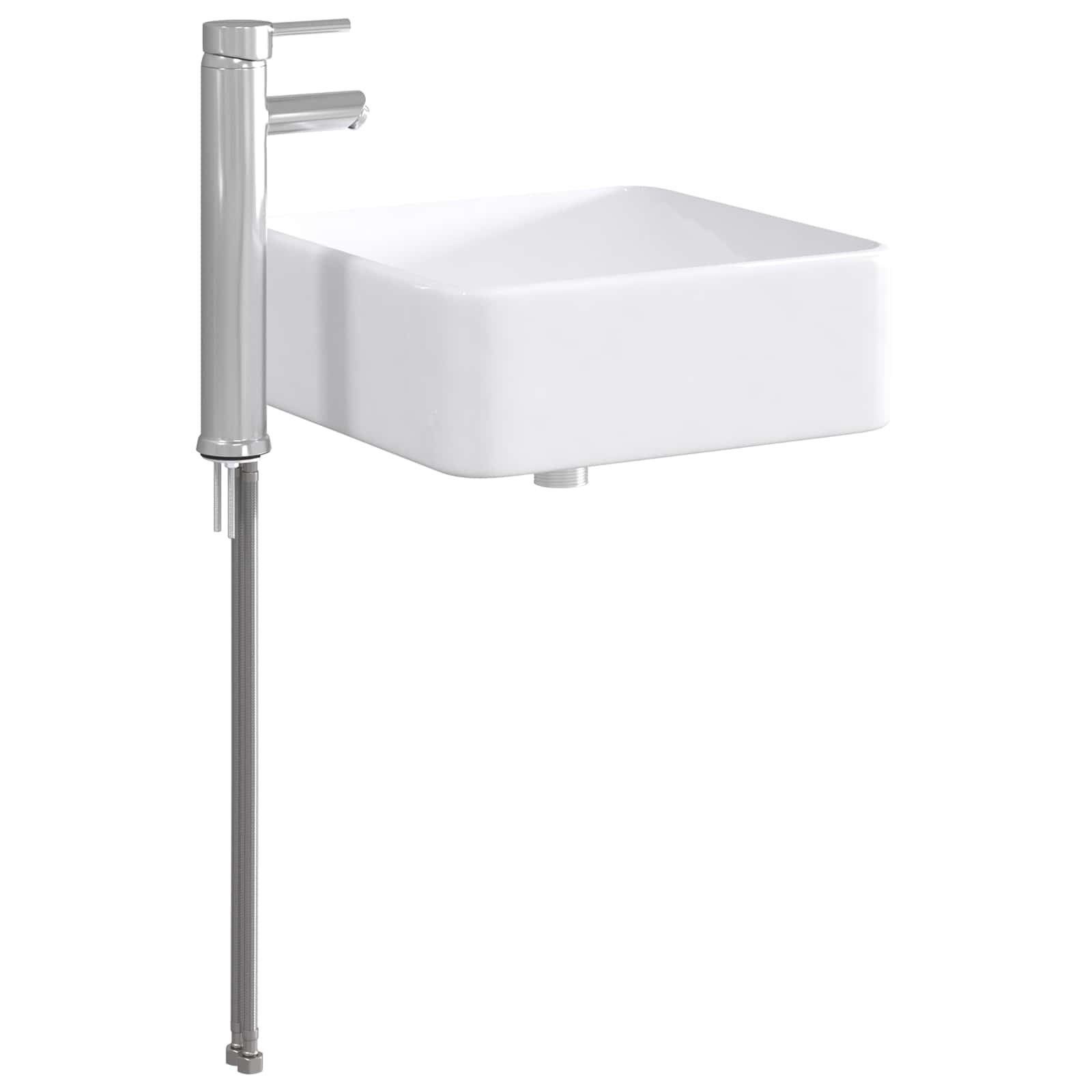 Lavabo da bagno Cromato 49 x 37 x 14 cm Metallo | homemem39