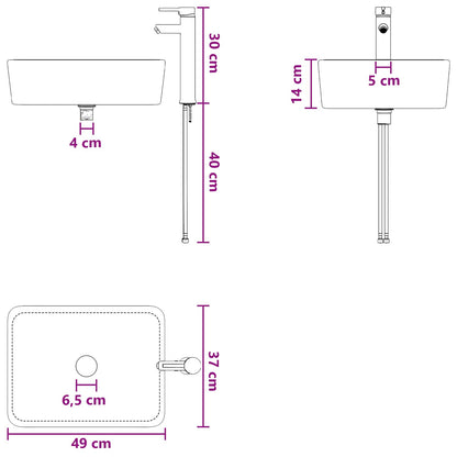 Lavabo da bagno Cromato 49 x 37 x 14 cm Metallo | homemem39