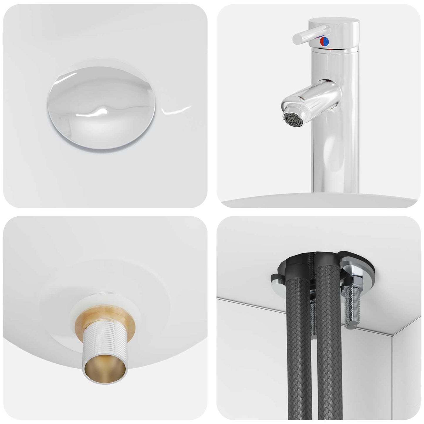 Mobiletto con Lavabo a Parete Bianco 49,5 x 35 x 63 cm | homemem39