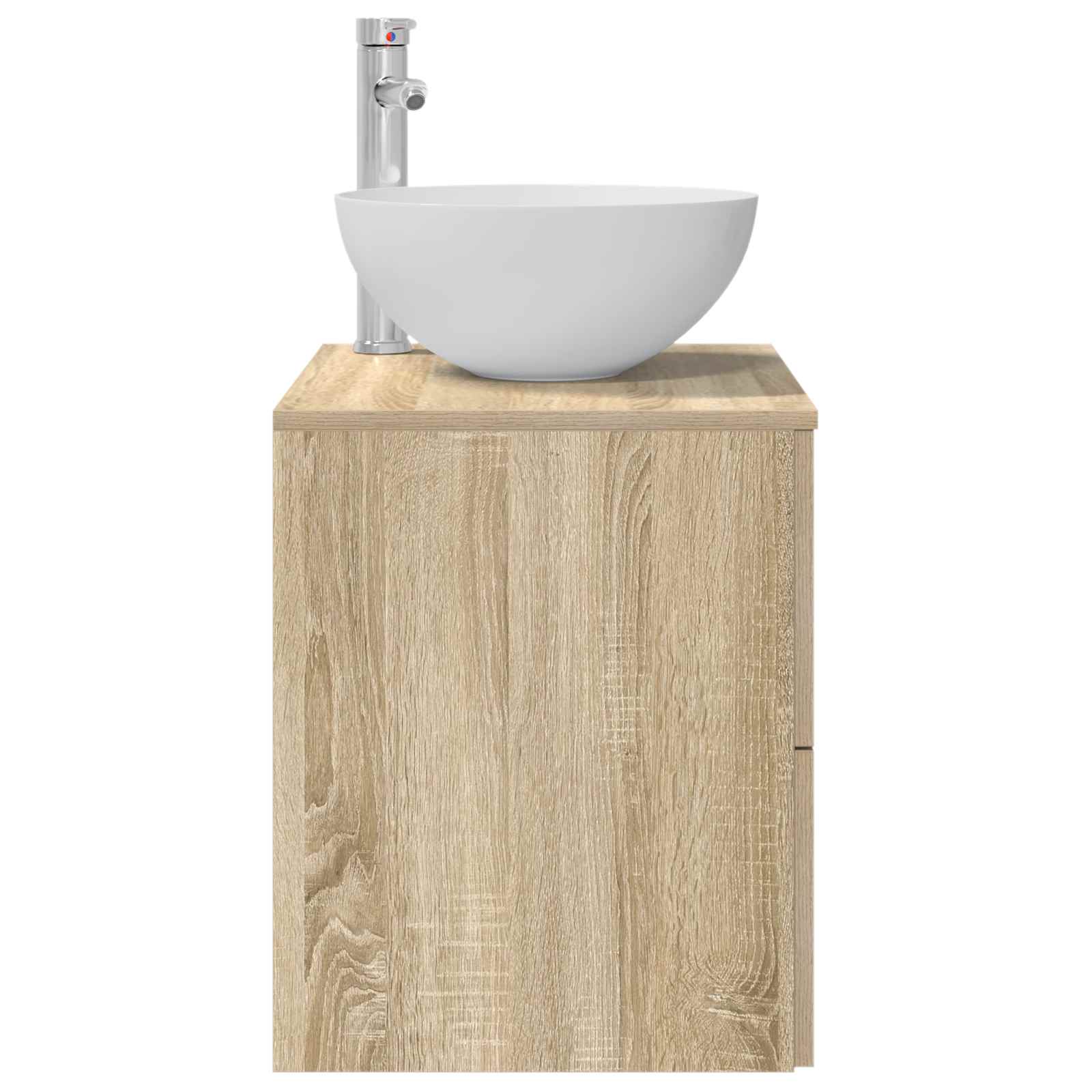 Mobiletto con Lavabo a Parete Rovere Sonoma 49,5 x 35 x 63 cm | homemem39