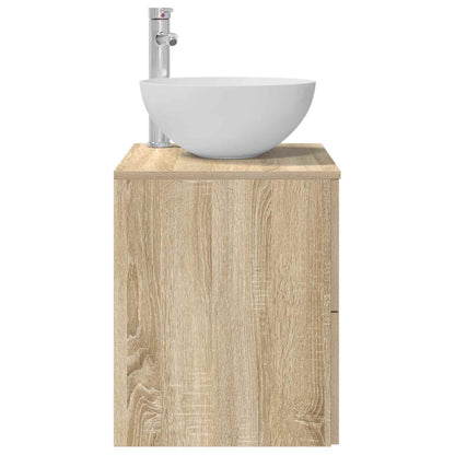 Mobiletto con Lavabo a Parete Rovere Sonoma 49,5 x 35 x 63 cm | homemem39
