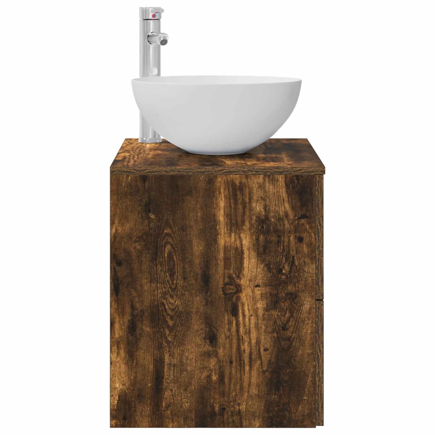 Mobiletto con Lavabo a Parete Rovere Fumo 49,5 x 35 x 63 cm | homemem39