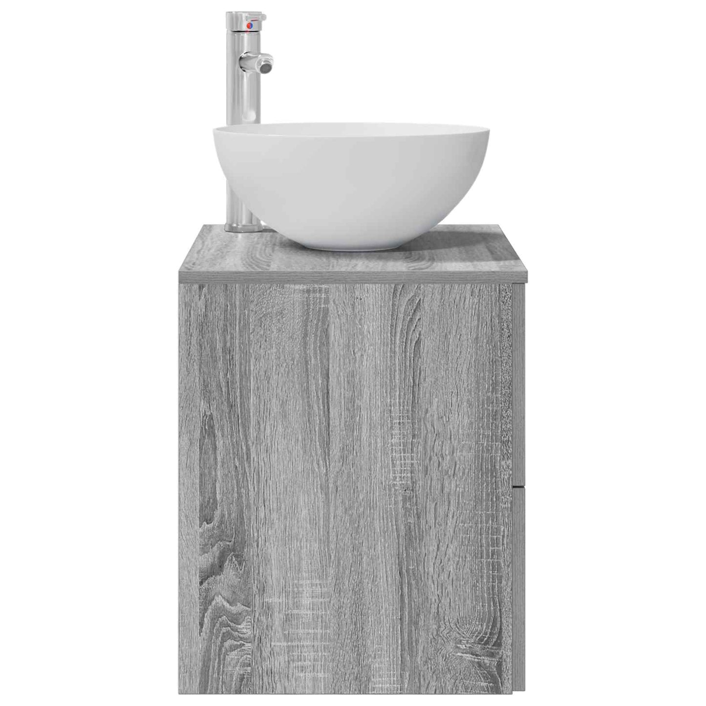 Mobiletto con Lavabo a Parete Sonoma grigio 49,5 x 35 x 63 cm | homemem39