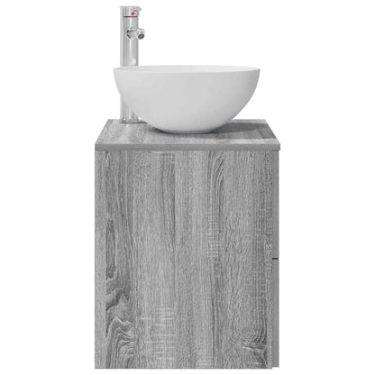 Mobiletto con Lavabo a Parete Sonoma grigio 49,5 x 35 x 63 cm | homemem39