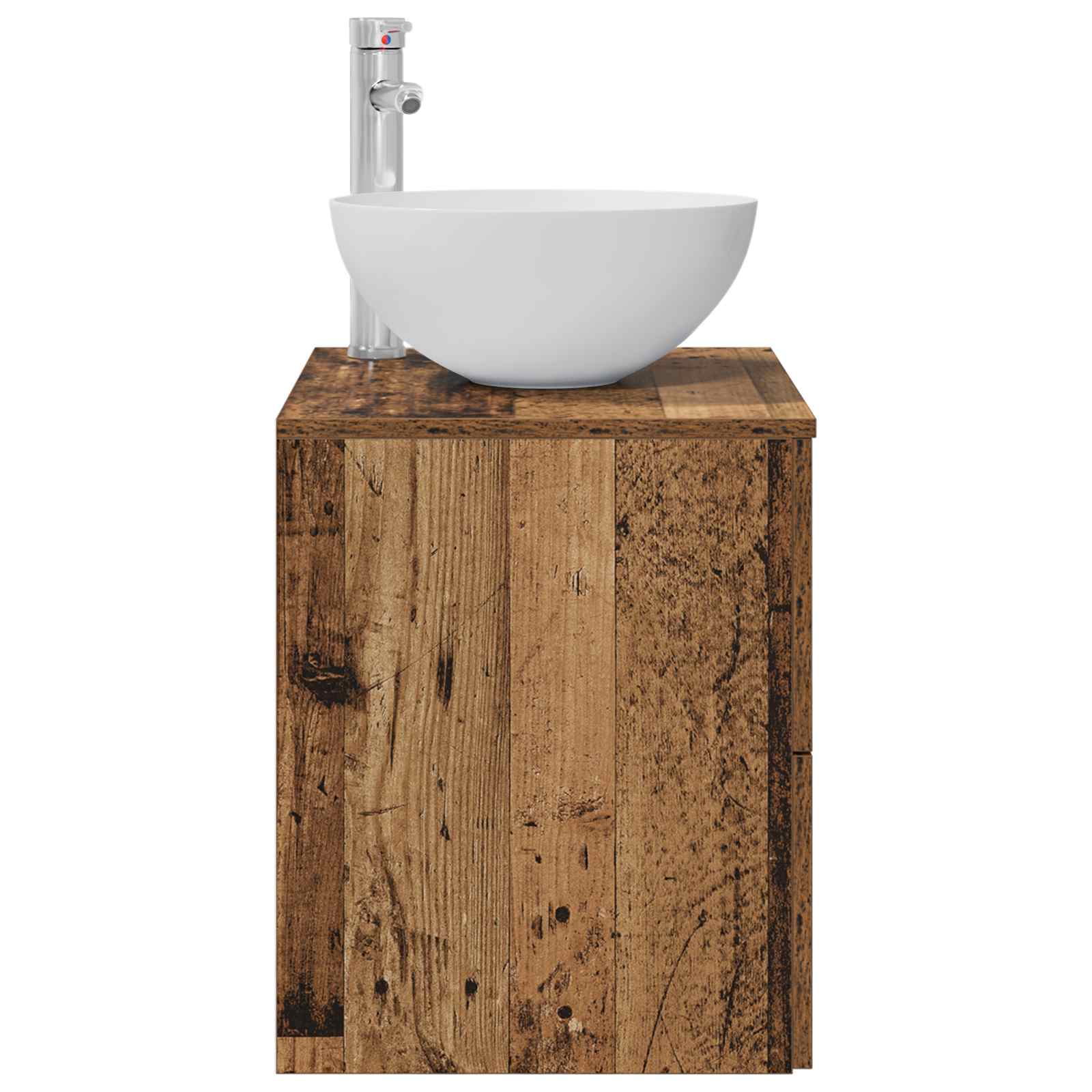 Mobiletto con Lavabo a Parete Legno antico 49,5 x 35 x 63 cm | homemem39