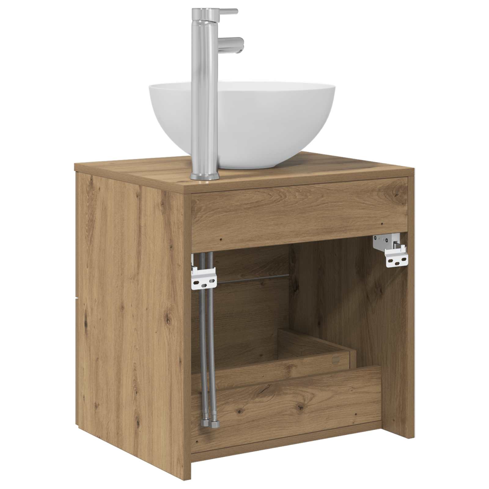 Mobiletto con Lavabo a Parete Rovere Artigianale | homemem39