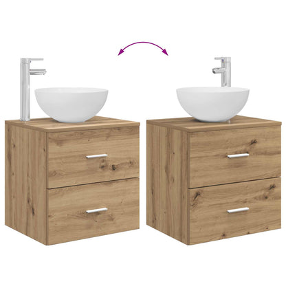 Mobiletto con Lavabo a Parete Rovere Artigianale | homemem39