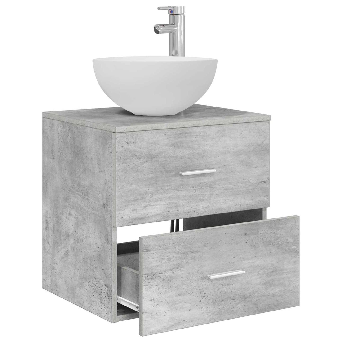 Mobile Lavabo da Parete Grigio Cemento 49,5 x 41 x 64,5 cm | homemem39