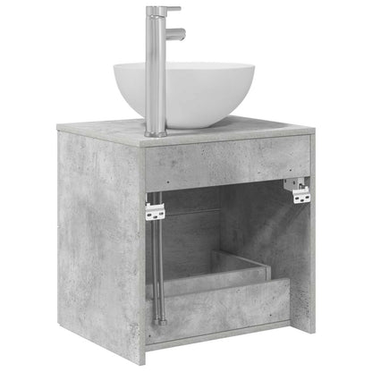 Mobile Lavabo da Parete Grigio Cemento 49,5 x 41 x 64,5 cm | homemem39