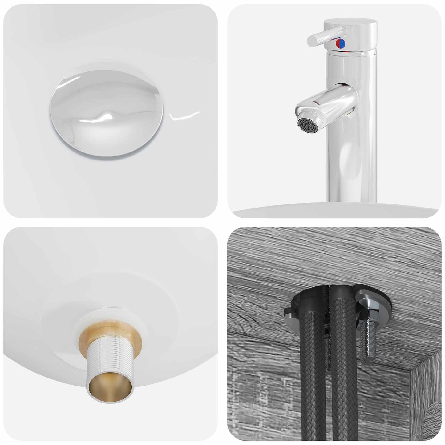 Mobile Lavabo da Parete Sonoma grigio 49,5 x 41 x 64,5 cm | homemem39