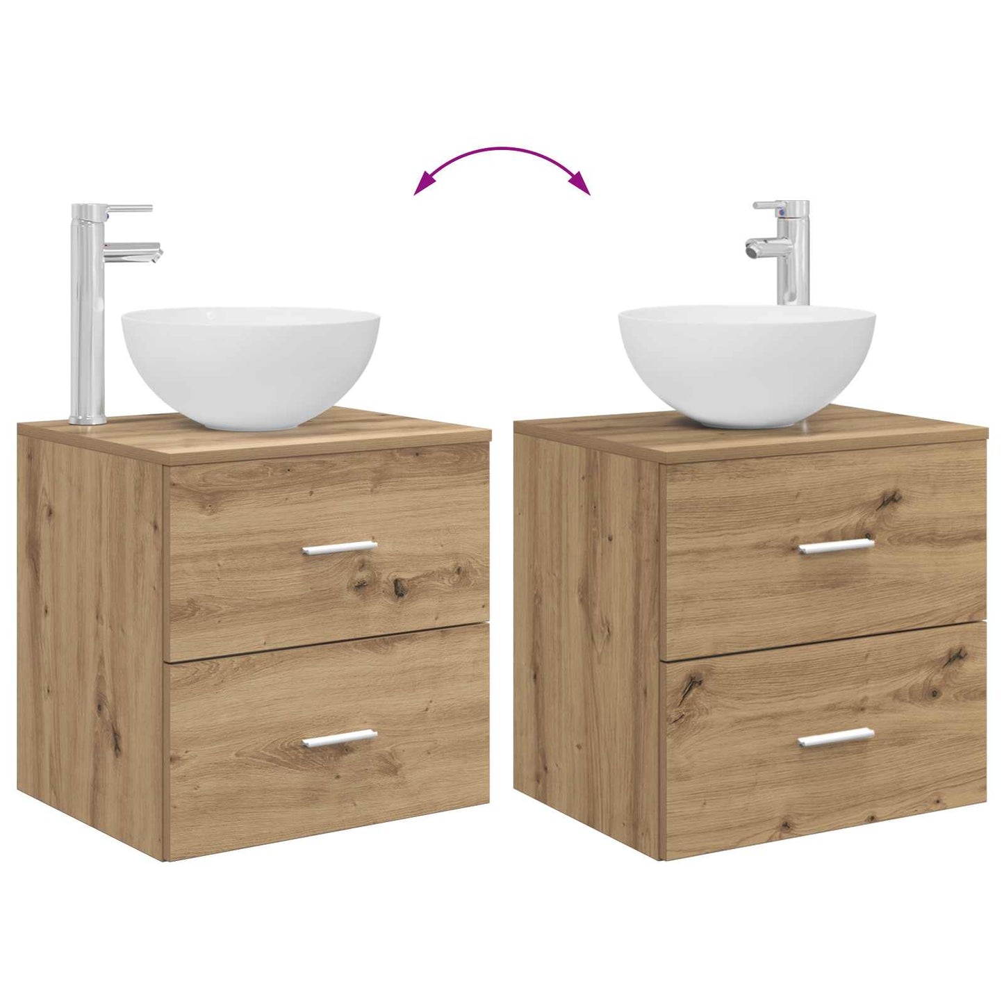 Mobile Lavabo da Parete Rovere Artigianale 49,5 x 41 x 64,5 cm | homemem39