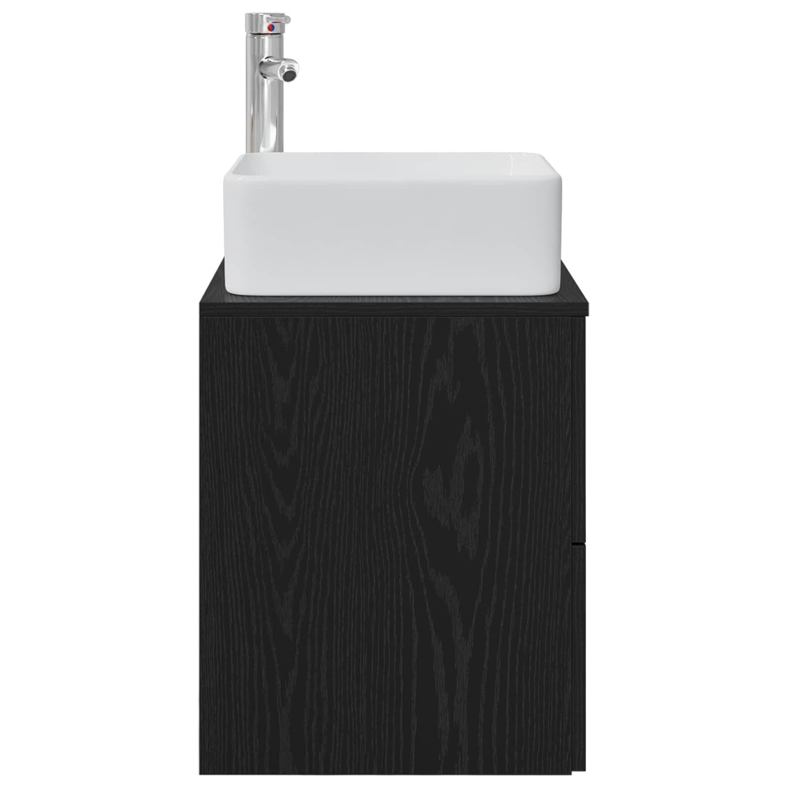 Mobile Lavabo da Parete Rovere Nero 49,5 x 41 x 63 cm | homemem39