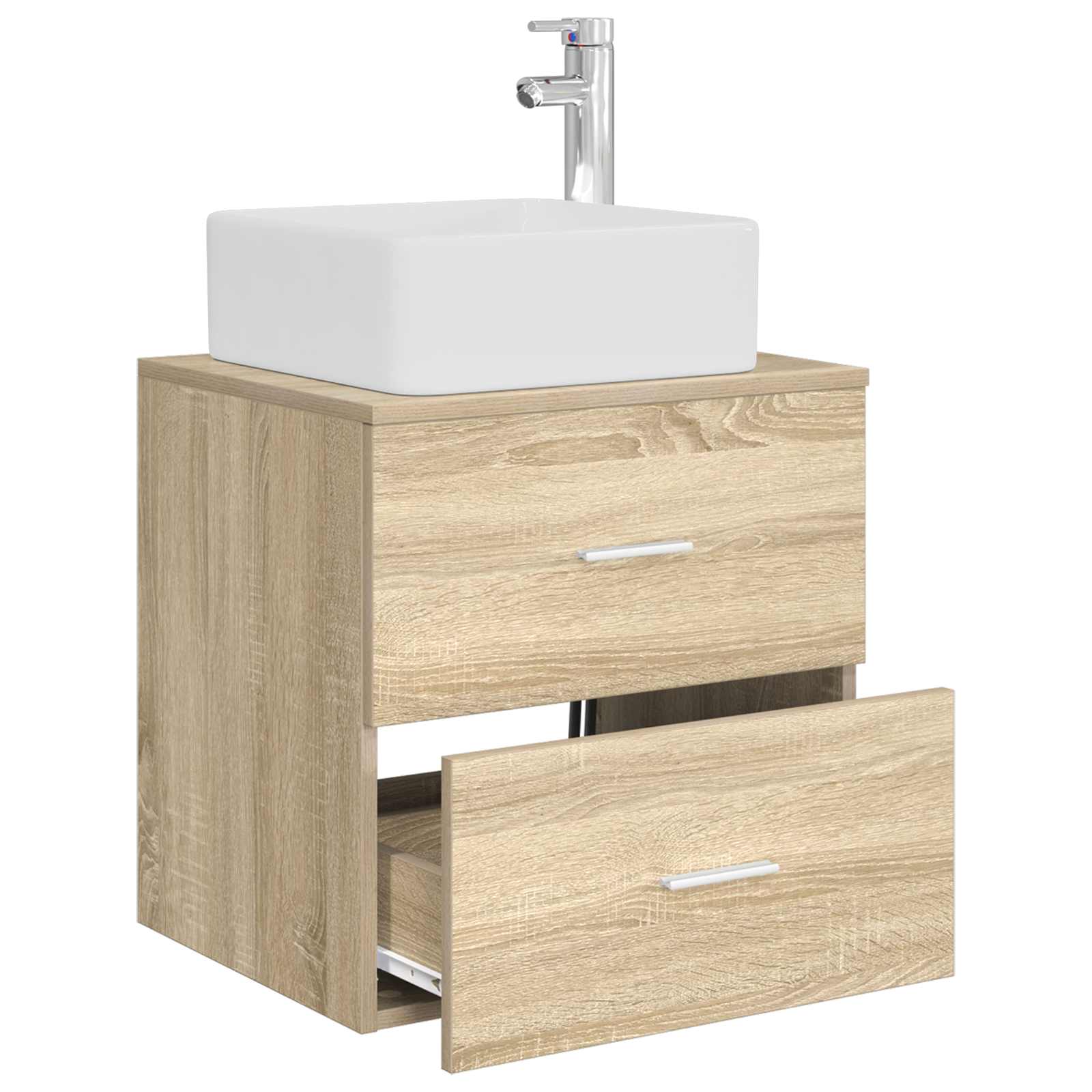 Mobile Lavabo da Parete Rovere Sonoma 49,5 x 41 x 63 cm | homemem39