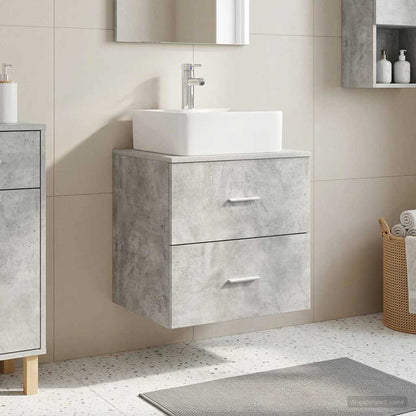 Mobile Lavabo da Parete Grigio Cemento 49,5 x 41 x 63 cm | homemem39