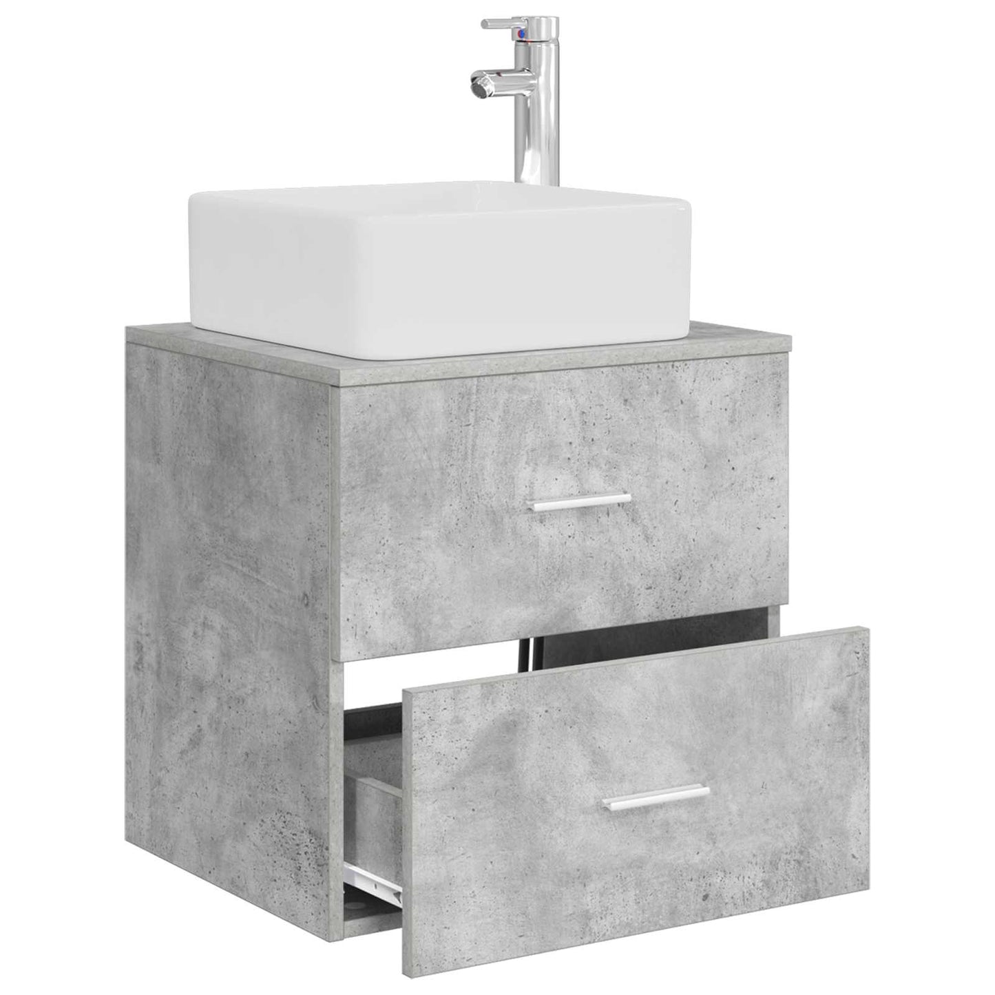 Mobile Lavabo da Parete Grigio Cemento 49,5 x 41 x 63 cm | homemem39