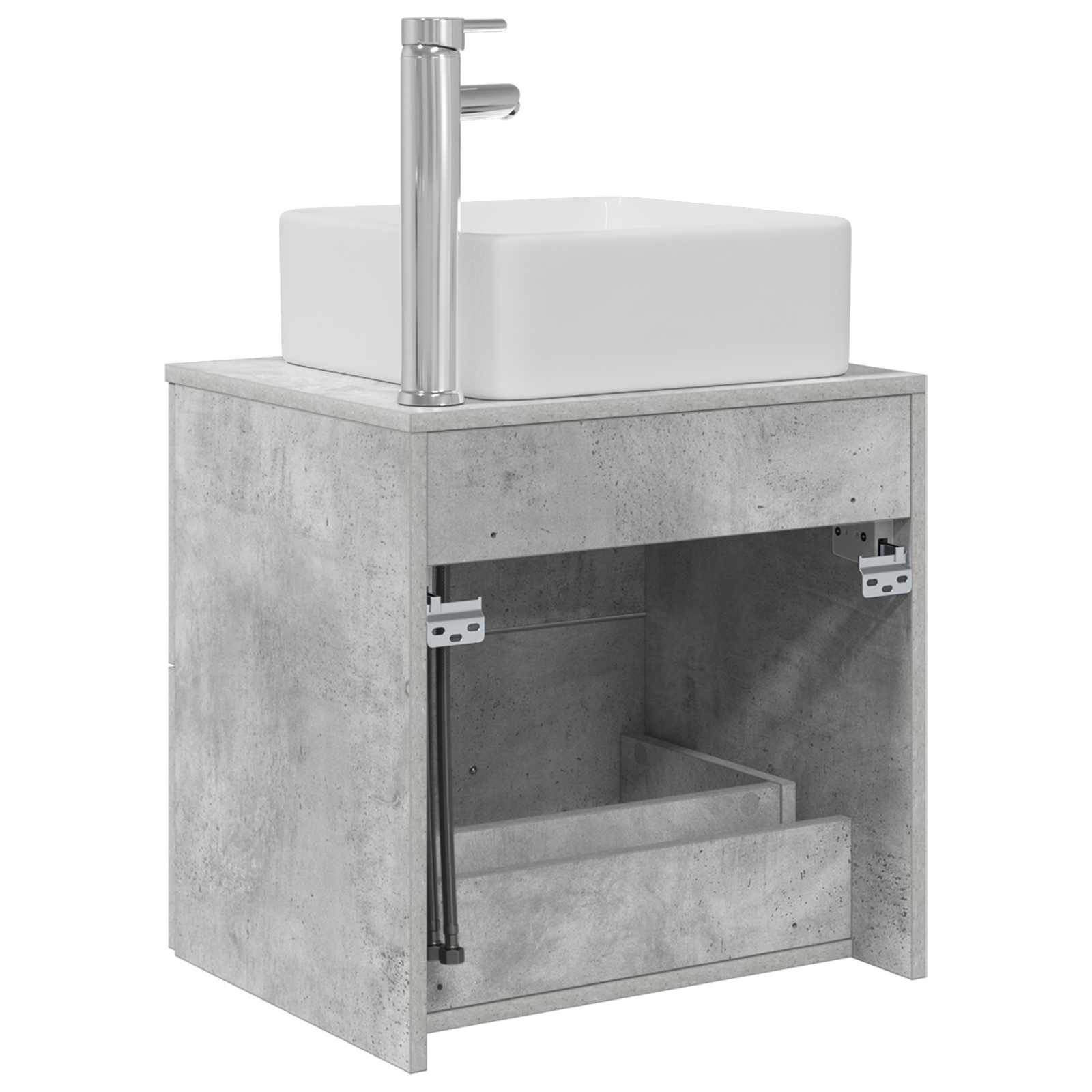 Mobile Lavabo da Parete Grigio Cemento 49,5 x 41 x 63 cm | homemem39