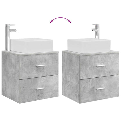 Mobile Lavabo da Parete Grigio Cemento 49,5 x 41 x 63 cm | homemem39