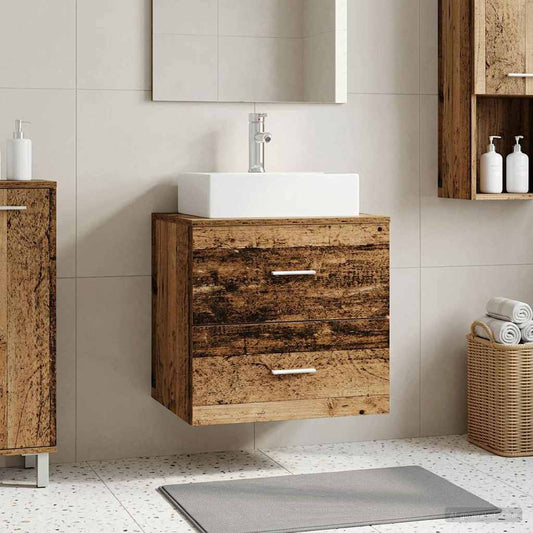 Mobile Lavabo da Parete Legno antico 49,5 x 41 x 62,5 cm - homemem39