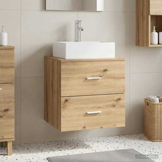 Mobile Lavabo da Parete Rovere Artigianale 49,5 x 41 x 62,5 cm - homemem39