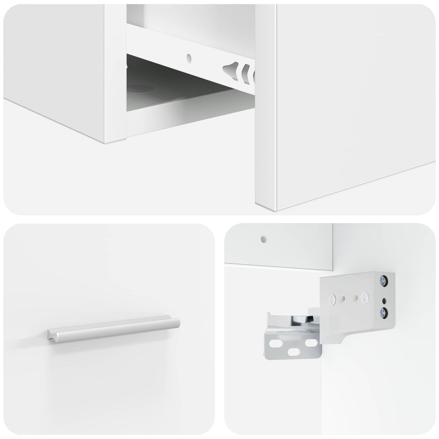 Mobile Lavabo da Parete Bianco 53 x 34,5 x 63 cm | homemem39