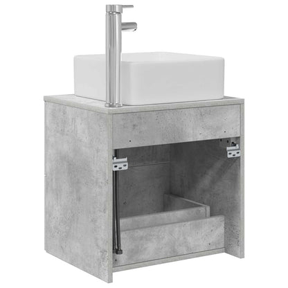Mobile Lavabo da Parete Grigio Cemento 53 x 34,5 x 63 cm | homemem39