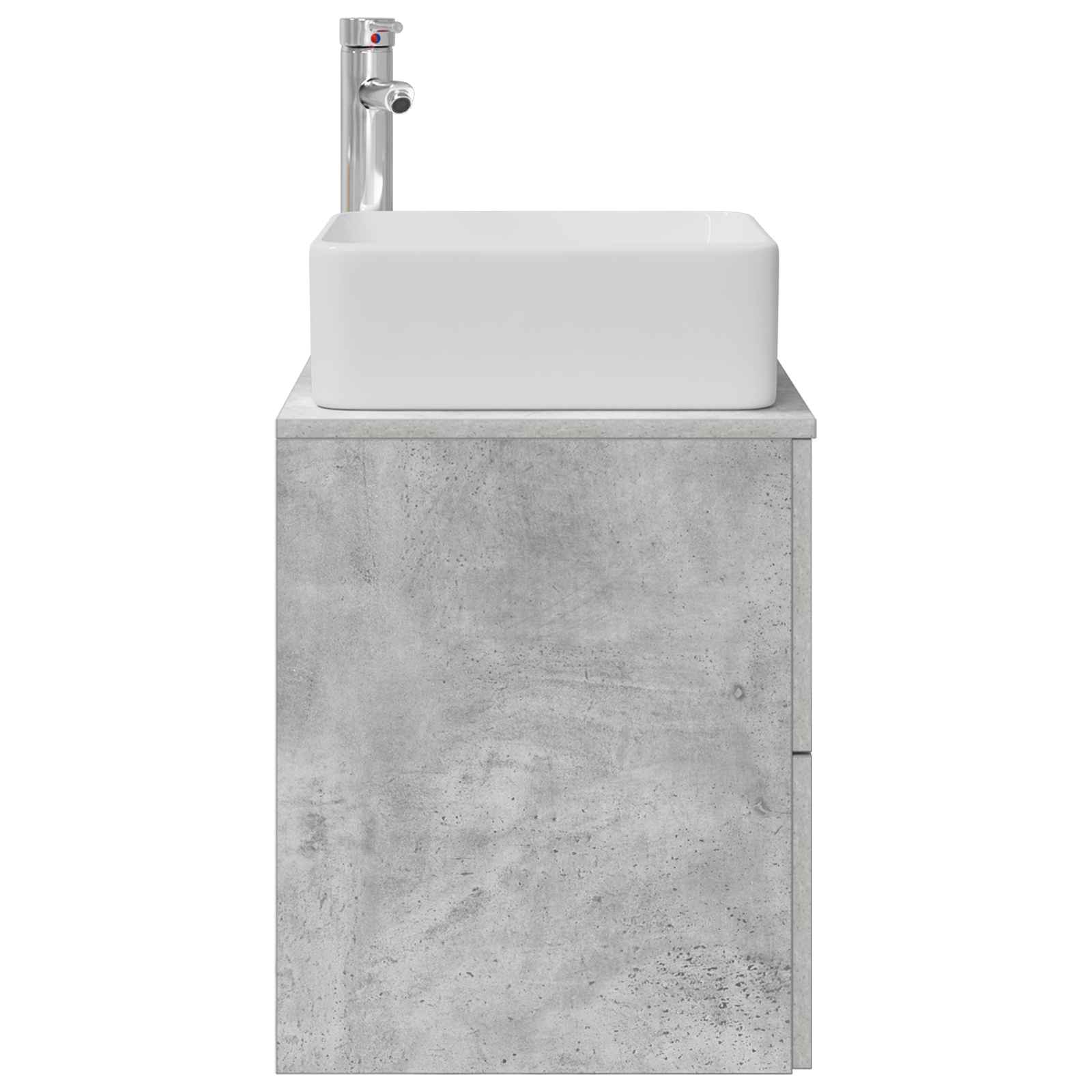 Mobile Lavabo da Parete Grigio Cemento 53 x 34,5 x 63 cm | homemem39