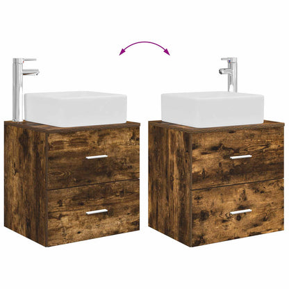 Mobile Lavabo da Parete Rovere Fumo 53 x 34,5 x 63 cm | homemem39